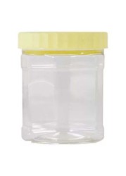Sunpet Hexagonal Plastic Food Storage Jar Clear/Yellow 400ml