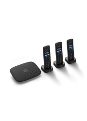 OOMA Telo VoIP Free Internet Home Phone Service with 3 HD3 Handsets Affordable landline replacement Unlimited nationwide calling Answering machine Option to block robocalls TELO3HD3