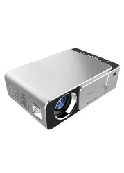 Ozone - T6 Home Theater Projector HD LED Portable Mini Projector with USB HDMI AV VGA Audio Port - Silver