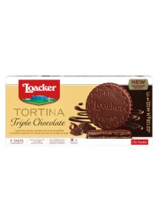 Loacker Tortina Triple Chocolate Wafers, 21g Pack of 6