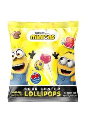 Mioo Minions Sour Center Lollipops Sour Cherry 168g