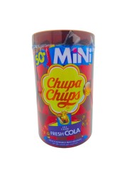 Chupa Chups Fresh Cola Flavoured Mini Lollipops Tube 50 Lollipops