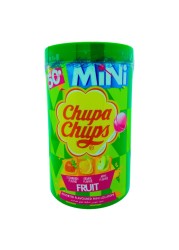 Chupa Chups Assorted Fruit Flavoured Mini Lollipops Tube 50 Lollipops