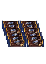 McVitie&#39;s Nibbles Dark Chocolate Coated Biscuit Bites, 37g Pack of 12