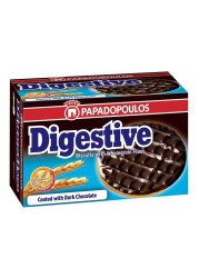 Papadopoulos Digestive Dark Chocolate Coated Whole Wheat Biscuits, 200g