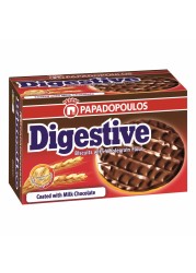 Papadopoulos Digestive Biscuits Coated with Milk Chocolate, 200g