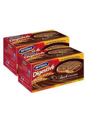McVitie&#39;s Digestive Dark Chocolate Biscuits, 200g Pack of 2