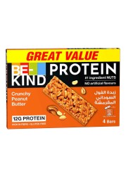 Be-Kind Crunchy Peanut Butter Protein Bars, 50g Pack of 4