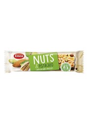Emco Nuts And Pistachio Coated In Dark Chocolate Bar 35g
