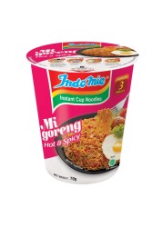 Indomie Hot and Spicy with Seasoning Powder and Sauce Instant Cup Fried Noodles, 70g