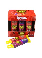 Bazooka Juicy Drop Pop Strawberry And Blackcurrant Candy 26g Pack of 12 Assorted