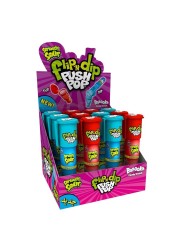 Bazooka Flip N Dip Push Pop Lollipops 25g Pack of 12
