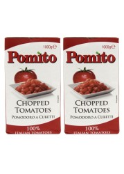 Pomito Chopped Tomatoes, 1kg Pack of 2
