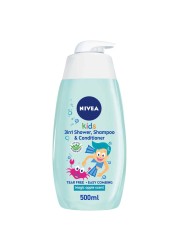 NIVEA 3in1 Kids Shower, Shampoo &amp; Conditioner 500ml