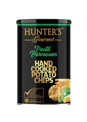 Hunter&#39;s Gourmet Pesto Parmesan Hand Cooked Potato Chips, 150g