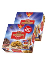 Al-Seedawi Oat Cookies with Chocolate 24 Cookies, 9g Pack of 2