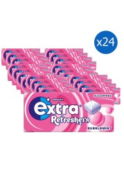 Wrigley&#39;s Extra Refreshers Bubblemint Flavour Sugarfree Chewing Gum, 15.6g Pack of 16