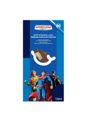 Americana DC Spiderman Premium Chocolate Coating Sandwich Vanilla Cake Filled With Vanilla Cream 35g Pack of 12