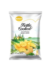 Kitco Kettle Cooked Cheese and Chives Potato Chips, 40g