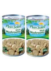 Plein Soleil Whole Mushrooms, 400g Pack of 2
