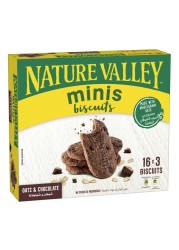Nature Valley Minis Biscuits with Oats and Chocolate, 25g Pack of 16