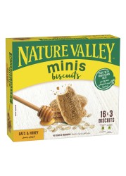 Nature Valley Minis Biscuits with Oats and Honey, 25g Pack of 16