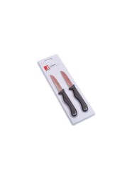 Bergner Stainless Steel 2Pieces Fruit Knife Set, Black Colour, BG39900BK
