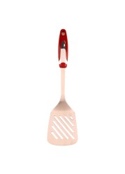 Ascot Slotted Turner Silver And Red 35cm