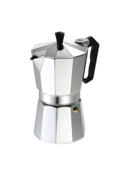 Decdeal - 3-Cup Aluminum Espresso Percolator Coffee Stovetop Maker Mocha Pot for Use on Cooker Gas Stove Electrothermal Furnace