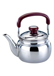 ROYALFORD Stove Top Tea Kettle Silver/Maroon 0.75L