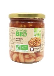 Carrefour Bio White Beans Tomato 446ml