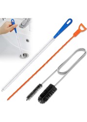 3-Piece Drain Cleaning Kit &ndash; Includes a 155cm Dual-Sided Pipe Cleaning Brush, 45cm Sink Unclogging Brush, and 50cm Hair Removal Tool for Showers, Bathrooms, and Kitchen Drains