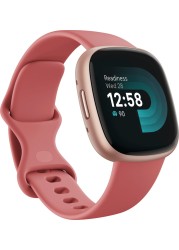 Fitbit Activity Tracker Versa 4 Fitness Watch - Pink Sand / Copper Rose Aluminum