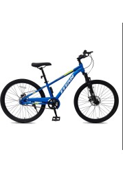 Vaux Titan 26&rdquo; Mountain Bike &ndash; Steel Frame, Front Suspension Fork with Lock, Double Wall Alloy Rims, Front &amp; Rear Disc Brakes, Threadless Headset, Quick Release Seat Post &ndash; MTB Bicycle