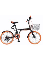 Mogoo Siafei 6 Speed Folding Bike 20 Inch Bicycle (Black)