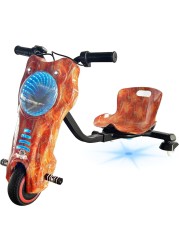 Top Gear Mini Drifting Scooter TG 036 3 Wheel Electric Scooter, Bluetooth, Lights, Speed, Drift Scooter Super High Power Scooter Children Drift Car, Orange