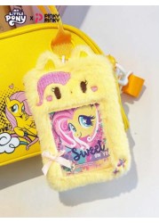 MY LITTLE PONY Card Cover Keychain Plush Pendant Can Store Campus Cards Meal Cards Document Set Student s Good Item Fashion Decoration For Christmas Gift For Holiday For Young Girls White Collar Worke