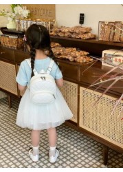 1pc Girls PU Leather Backpack Fashionable Quilted Embroidery Casual Travel Mini Backpack With Zipper Closure Ideal Gift Choice For Outdoor Shopping All Season