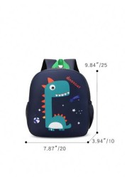 Kids Backpack Cartoon Dinosaur Pattern Backpack For Boys Portable Lightweight