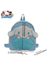 Sanrio حقيبة خفيفة متعددة الاستخدامات للتسوق والحفلات بتصميم كارتوني لطيف يظهر قطة سوداء ميلودي قابلة للعكس للا