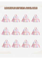 1pc Girls Cute Classic Backpack With 26 A Z Letter Print Shoulder Bag Heart Wallet Adjustable Strap Design Ideal Gift For Valentine s Day Suitable For Daily Outdoor School Travel Hiking Portable