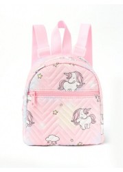 1pc Mini Cute Unicorn Print Children s Backpack Suitable For Girls Primary School Students Middle School Students Travel Vacations Schools Holiday Gifts Daily Use