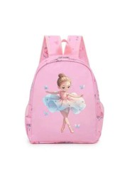 1 Pc Fashion Princess Backpack Cute Cartoon Pattern Dance Bag Nylon Structure Zipper Opening Polyester Lining Shoulder Strap Design Suitable For Dancers School And Travel Perfect For Princess Fans
