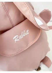 1pc Cartoon Rabbit Design Girls Zipper Closure Small Backpack