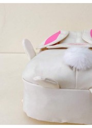 1pc Girls Cute Cartoon Rabbit Pattern Zipper Closure Small Backpack For Outdoor Use