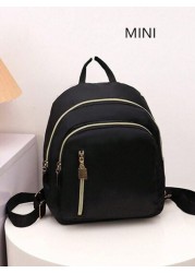 Nylon College Style Casual Backpack For Girls