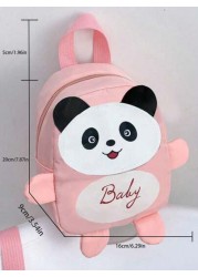 low tea 1pc Nylon S Mini Cute Cartoon Panda Print Backpack Zipper Closure
