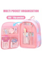 1pc Lightweight Large Capacity Nylon Cute School Backpack With Multiple Pockets For Girls Children Casual Travel School And Camping