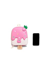 New Ins Style Cute Cartoon Ice Cream Shaped Backpack Strawberry Ice Cream Design