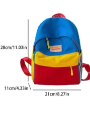 1 New Model Of Nylon Backpack For Girls And Boys With Contrasting Stripes Can Be Carried On One Shoulder Zipped Up And Closed Smoothly Fashionable And Casual Stylish And Individual Suitable For Daily